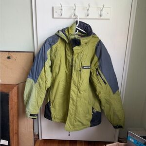 Karbon Olive Green & Gray Men's Ski Jacket